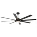 65 Inch Teresa Modern Double-sided Blades Ceiling Fan with Remote Control and LED Light - Sweatfully