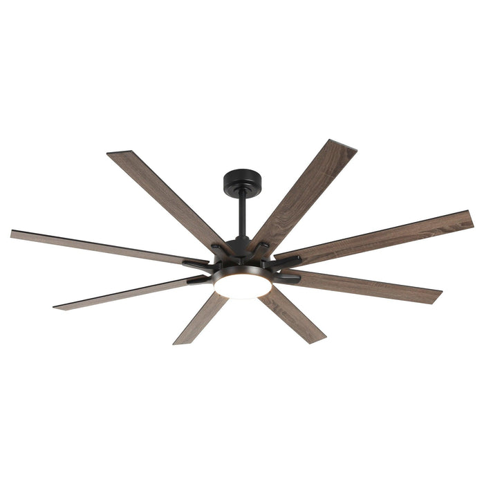 65 Inch Teresa Modern Double-sided Blades Ceiling Fan with Remote Control and LED Light - Sweatfully