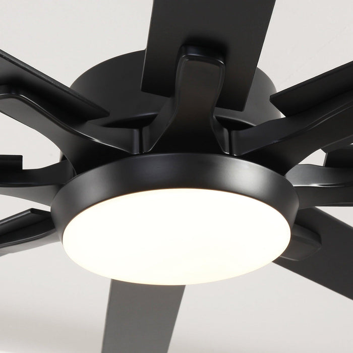 65 Inch Teresa Modern Double-sided Blades Ceiling Fan with Remote Control and LED Light - Sweatfully
