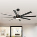 65 Inch Teresa Modern Double-sided Blades Ceiling Fan with Remote Control and LED Light - Sweatfully