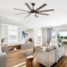65 Inch Teresa Modern Double-sided Blades Ceiling Fan with Remote Control and LED Light - Sweatfully