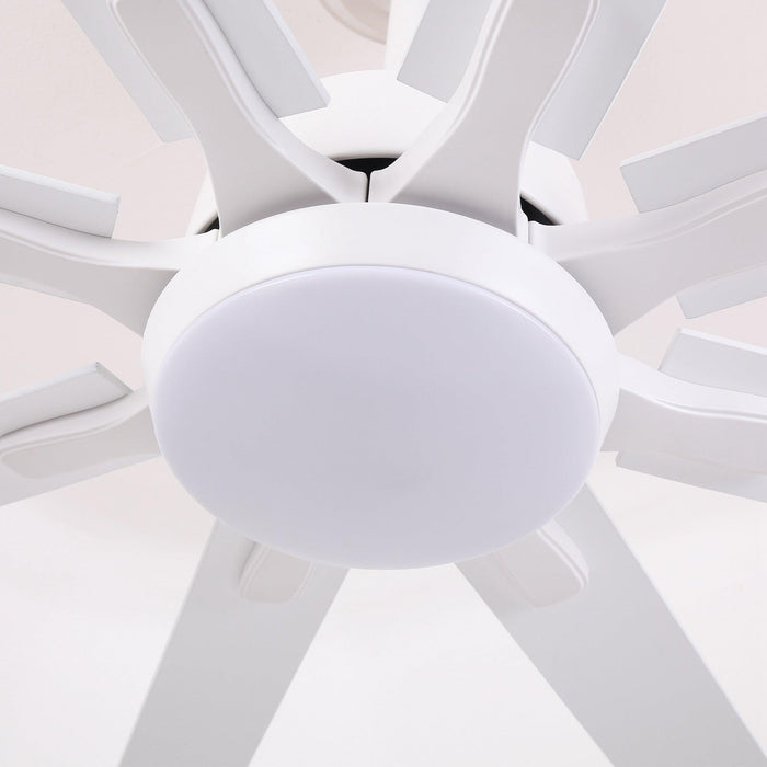 65 Inch Teresa Modern Double-sided Blades Ceiling Fan with Remote Control and LED Light - Sweatfully