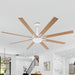 65 Inch Teresa Modern Double-sided Blades Ceiling Fan with Remote Control and LED Light - Sweatfully