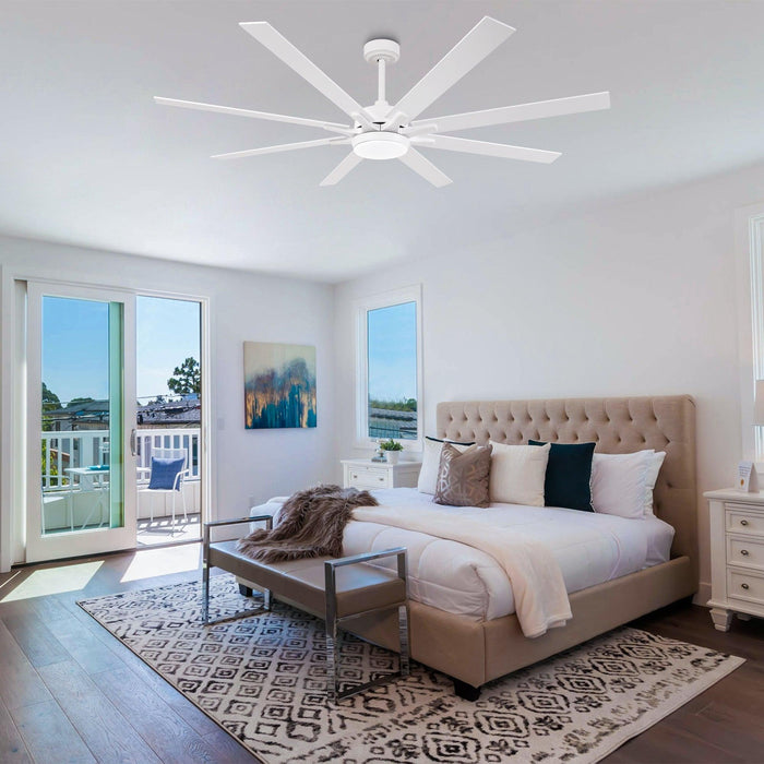 65 Inch Teresa Modern Double-sided Blades Ceiling Fan with Remote Control and LED Light - Sweatfully