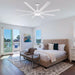 65 Inch Teresa Modern Double-sided Blades Ceiling Fan with Remote Control and LED Light - Sweatfully