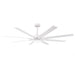 65 Inch Teresa Modern Double-sided Blades Ceiling Fan with Remote Control and LED Light - Sweatfully