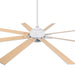 65 Inch Teresa Modern Double-sided Blades Ceiling Fan with Remote Control and LED Light - Sweatfully