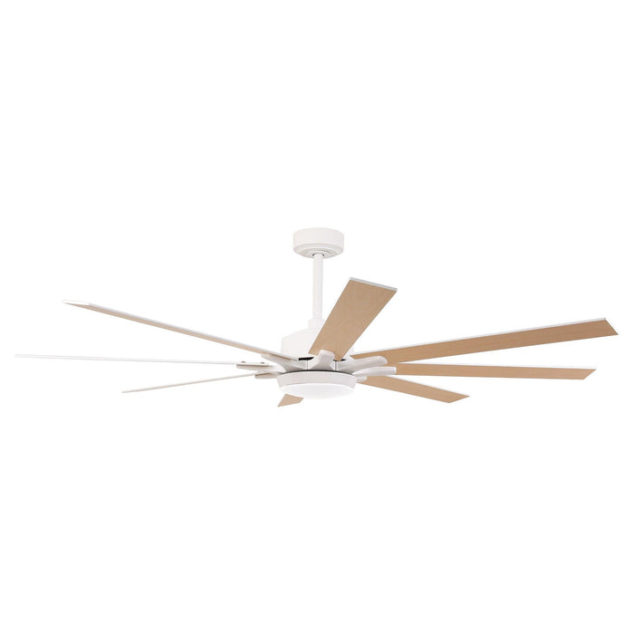 65 Inch Teresa Modern Double-sided Blades Ceiling Fan with Remote Control and LED Light - Sweatfully