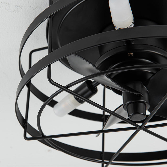 13" Madurai Farmhouse Flush Mount Reversible Ceiling Fan with Lighting and Remote Control - Sweatfully