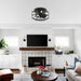 13" Madurai Farmhouse Flush Mount Reversible Ceiling Fan with Lighting and Remote Control - Sweatfully