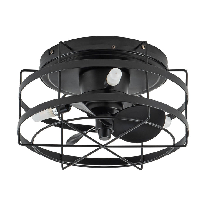 13" Madurai Farmhouse Flush Mount Reversible Ceiling Fan with Lighting and Remote Control - Sweatfully