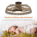 27" Farmhouse Reversible Flush Mount Ceiling Fan - Sweatfully