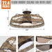 27" Farmhouse Reversible Flush Mount Ceiling Fan - Sweatfully