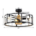 27" Modern DC Motor Downrod Mount Reversible Crystal Ceiling Fan with Lighting and Remote Control - Sweatfully