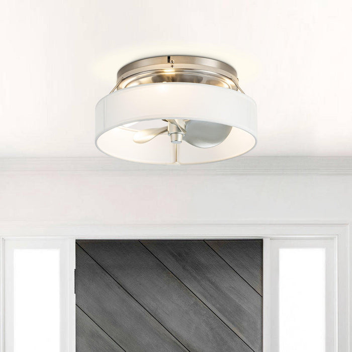 Vaczon 13" Modern Flush Mount Ceiling Fan - Sweatfully