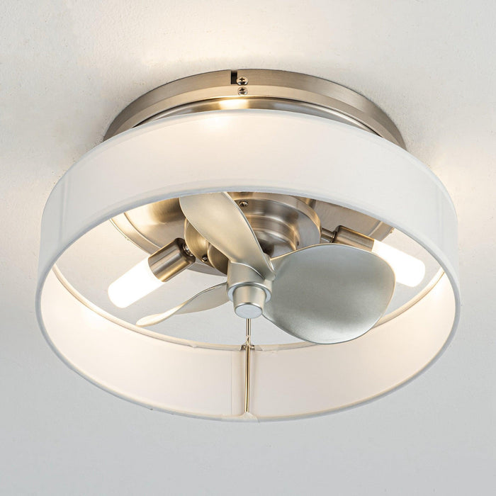 Vaczon 13" Modern Flush Mount Ceiling Fan - Sweatfully