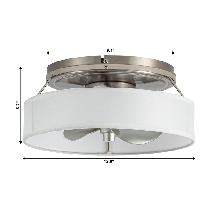Vaczon 13" Modern Flush Mount Ceiling Fan - Sweatfully