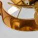 Vaczon 13 Inch Golden Flush Mount Ceiling Fan with Light and Remote Control - Sweatfully