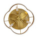 Vaczon 13 Inch Golden Flush Mount Ceiling Fan with Light and Remote Control - Sweatfully