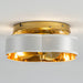 Vaczon 13 Inch Golden Flush Mount Ceiling Fan with Light and Remote Control - Sweatfully