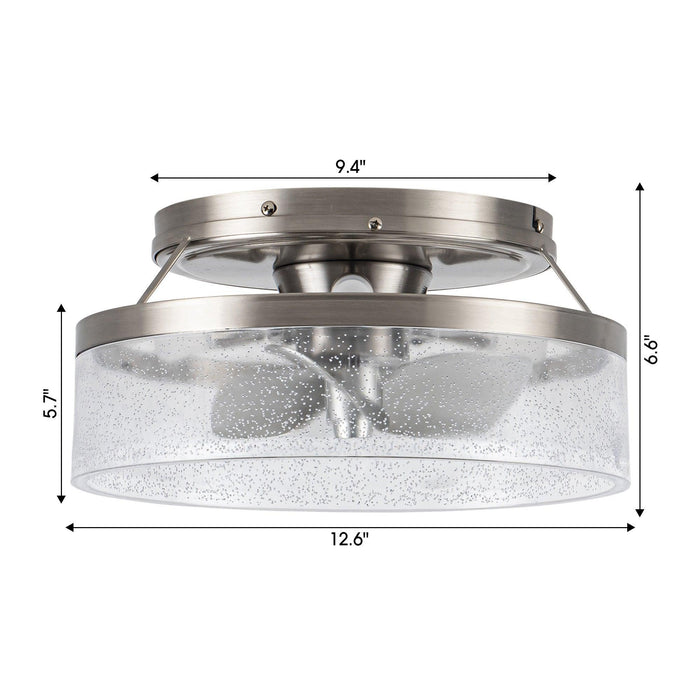 13" Flush Mount Reversible Ceiling Fan with Lighting and Remote Control - Sweatfully
