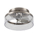 13" Flush Mount Reversible Ceiling Fan with Lighting and Remote Control - Sweatfully