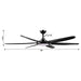 65" Industrial DC Motor Downrod Mount Ceiling Fan with Lighting and Remote Control - Sweatfully
