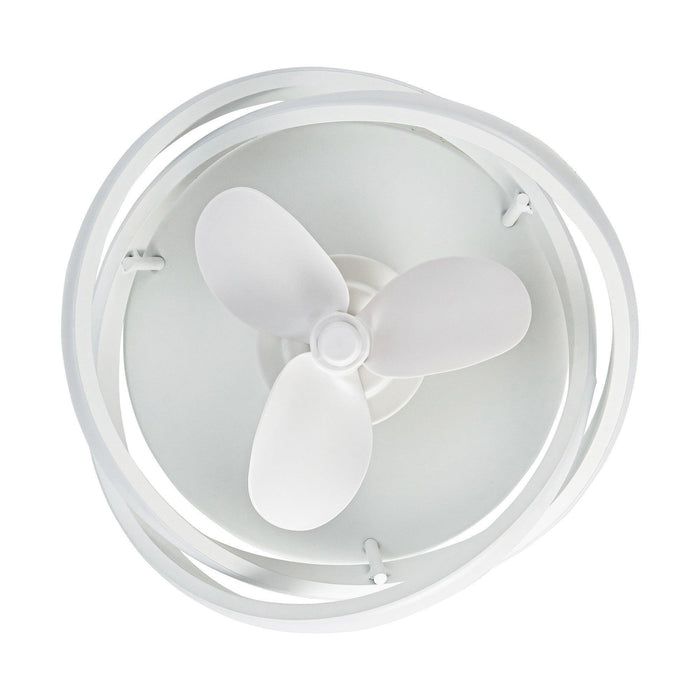 Vaczon 13" Flush Mount Caged Fan with Light and Remote Control - Sweatfully