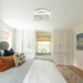 Vaczon 13" Flush Mount Caged Fan with Light and Remote Control - Sweatfully