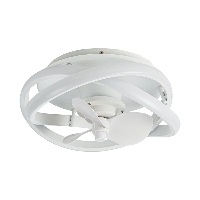 Vaczon 13" Flush Mount Caged Fan with Light and Remote Control - Sweatfully
