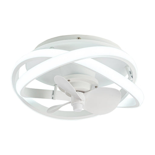 Vaczon 13" Flush Mount Caged Fan with Light and Remote Control - Sweatfully