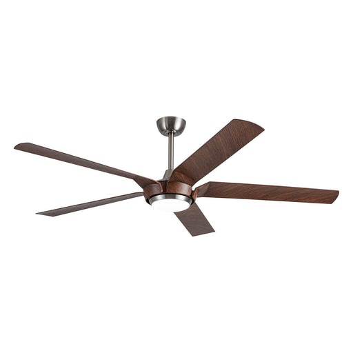65" Fury Farmhouse DC Motor Downrod Mount Ceiling Fan with Lighting and Remote Control - Sweatfully