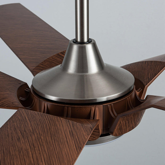 65" Fury Farmhouse DC Motor Downrod Mount Ceiling Fan with Lighting and Remote Control - Sweatfully