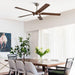 65" Fury Farmhouse DC Motor Downrod Mount Ceiling Fan with Lighting and Remote Control - Sweatfully
