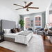 65" Fury Farmhouse DC Motor Downrod Mount Ceiling Fan with Lighting and Remote Control - Sweatfully