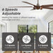 65" Fury Farmhouse DC Motor Downrod Mount Ceiling Fan with Lighting and Remote Control - Sweatfully