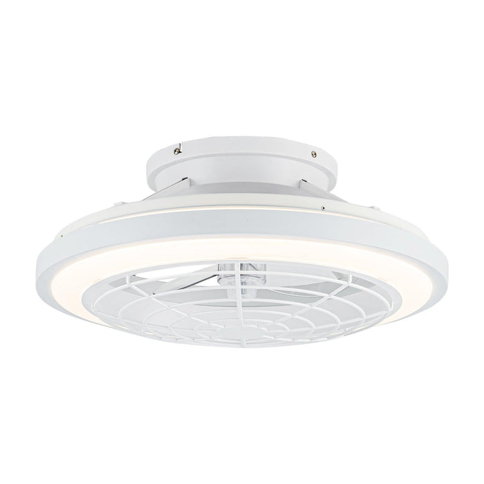 20" Ikon Modern DC Motor Flush Mount Reversible Ceiling Fan with Lighting and Remote Control - Sweatfully