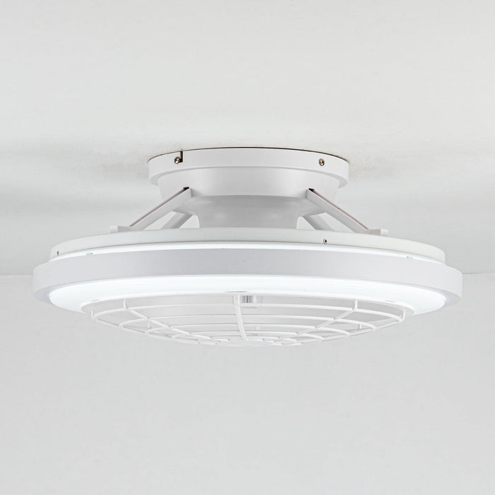 20" Ikon Modern DC Motor Flush Mount Reversible Ceiling Fan with Lighting and Remote Control - Sweatfully