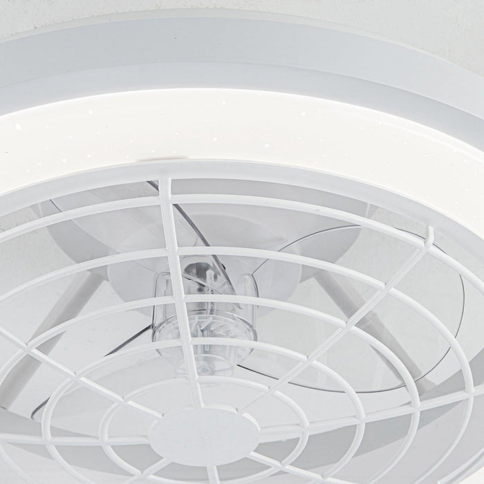 20" Ikon Modern DC Motor Flush Mount Reversible Ceiling Fan with Lighting and Remote Control - Sweatfully