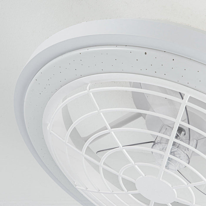 20" Ikon Modern DC Motor Flush Mount Reversible Ceiling Fan with Lighting and Remote Control - Sweatfully
