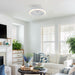20" Ikon Modern DC Motor Flush Mount Reversible Ceiling Fan with Lighting and Remote Control - Sweatfully