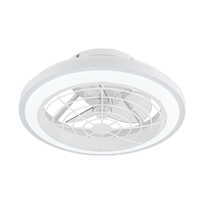 20" Ikon Modern DC Motor Flush Mount Reversible Ceiling Fan with Lighting and Remote Control - Sweatfully