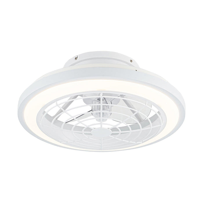 20" Ikon Modern DC Motor Flush Mount Reversible Ceiling Fan with Lighting and Remote Control - Sweatfully