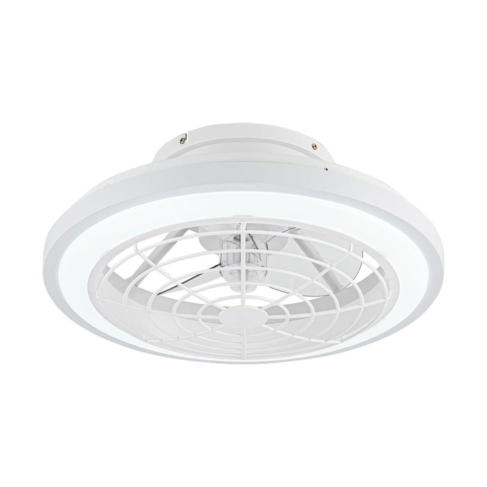 20" Ikon Modern DC Motor Flush Mount Reversible Ceiling Fan with Lighting and Remote Control - Sweatfully