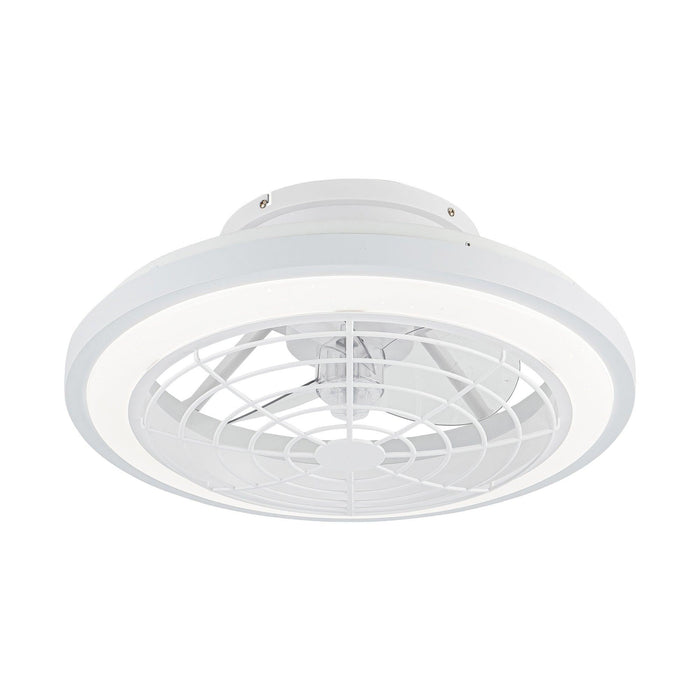 20" Ikon Modern DC Motor Flush Mount Reversible Ceiling Fan with Lighting and Remote Control - Sweatfully