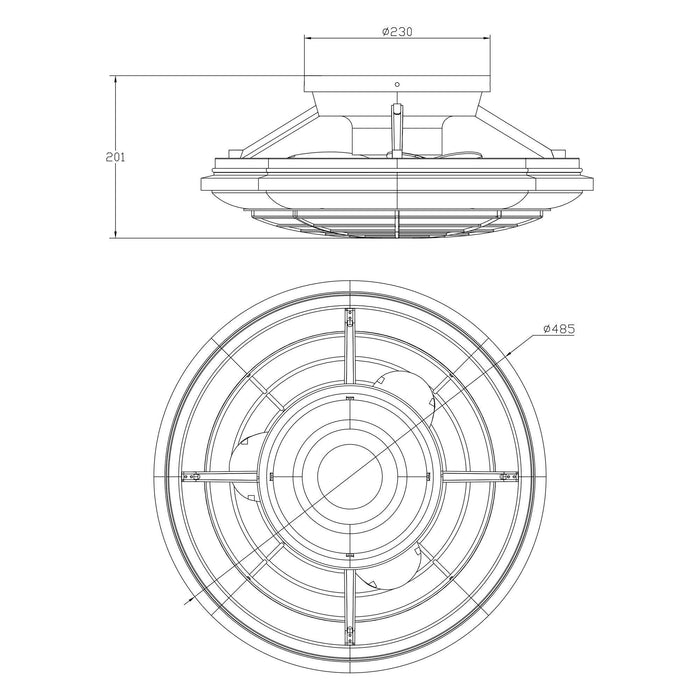 20" Ikon Modern DC Motor Flush Mount Reversible Ceiling Fan with Lighting and Remote Control - Sweatfully