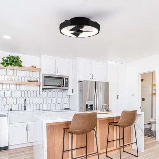 19" Britton Flush Mount Reversible Ceiling Fan with Remote Control - Sweatfully