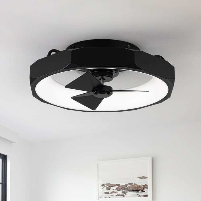 19" Britton Flush Mount Reversible Ceiling Fan with Remote Control - Sweatfully