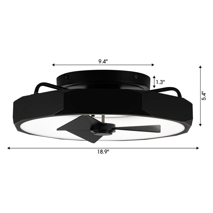 19" Britton Flush Mount Reversible Ceiling Fan with Remote Control - Sweatfully