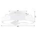 19" Britton Flush Mount Reversible Ceiling Fan with Remote Control - Sweatfully